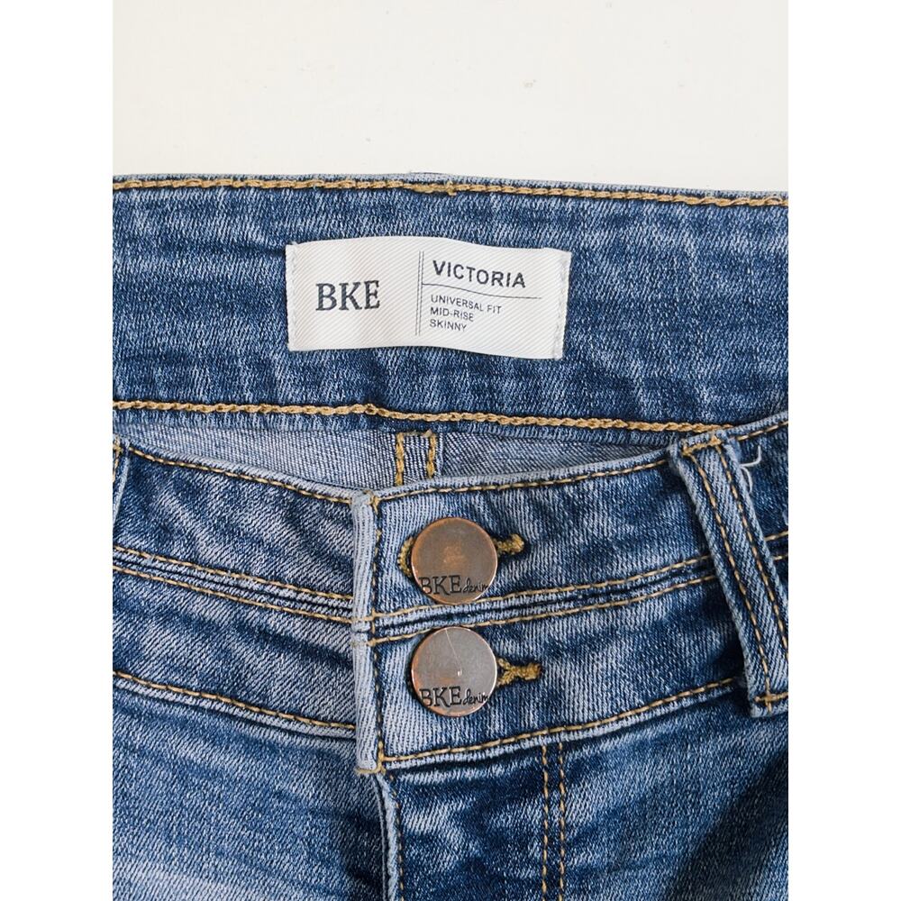 BKE Universal Skinny Jeans 28x31.5 Mid Rise Grunge Thrashed Paintercore workwear - Picture 5 of 6